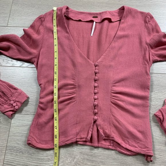 Free People Maise Long Sleeve Blouse Top - Picture 8 of 8